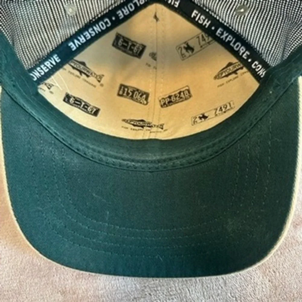 Rep Your Water Cody's Fish Western Trout Tan Adjustable Snap-back Green Mesh Hat